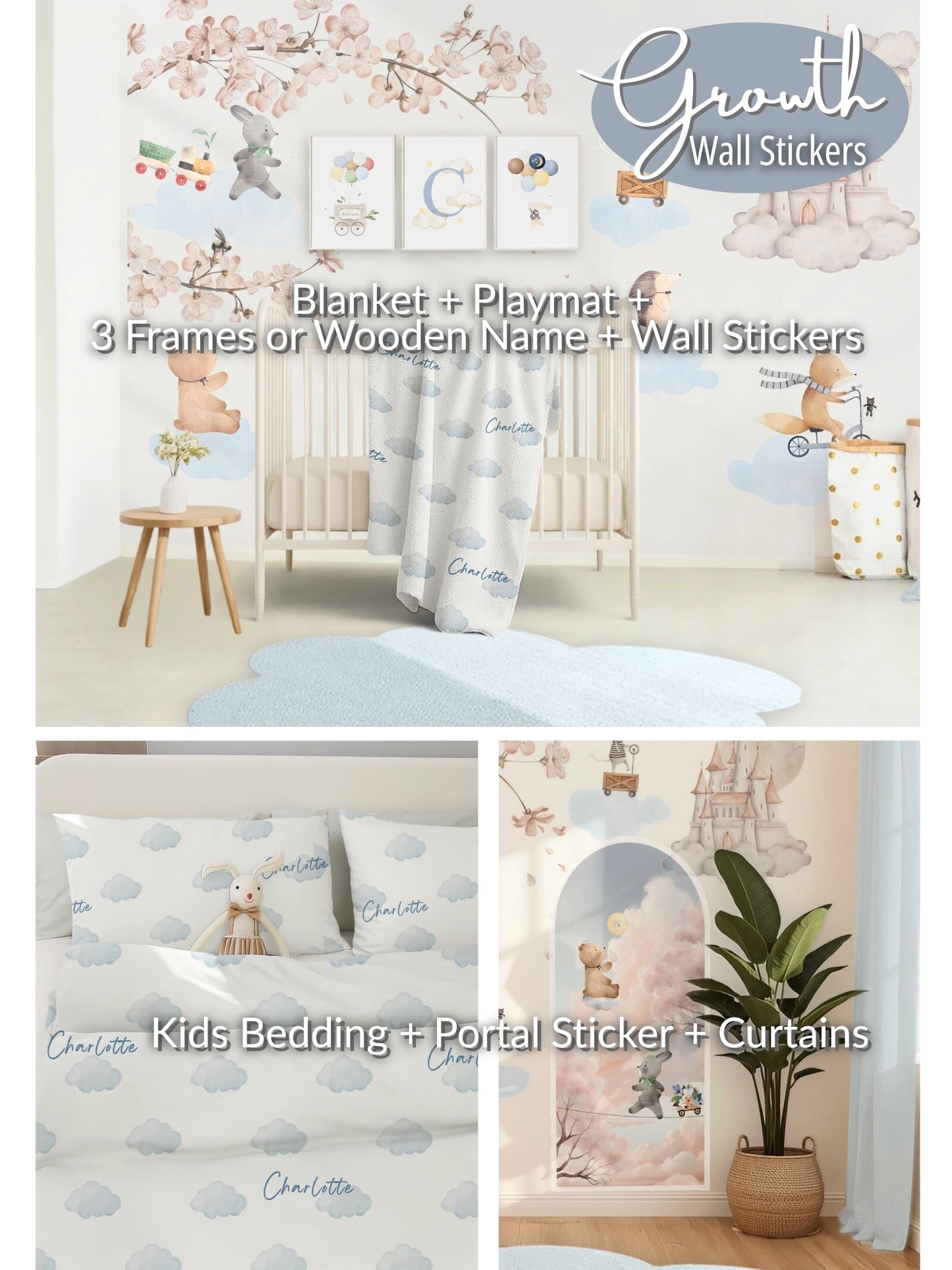 Animal Castle Nursery Wallpaper Peel & Stick