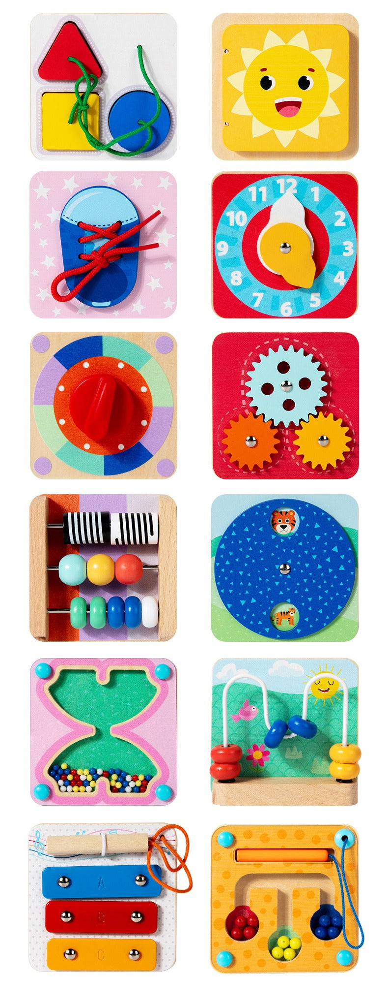 Montessori Wooden Magnets for Cognitive Learning