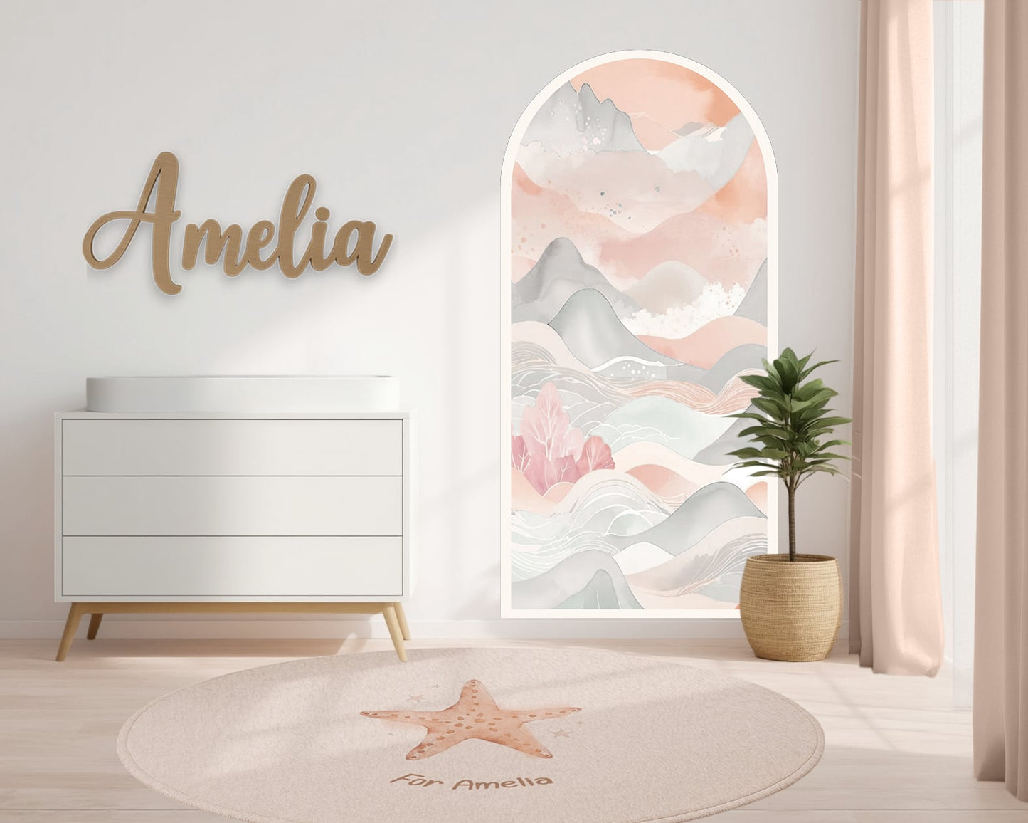 Dream Portal Sticker – Floral Arch Wall Decal