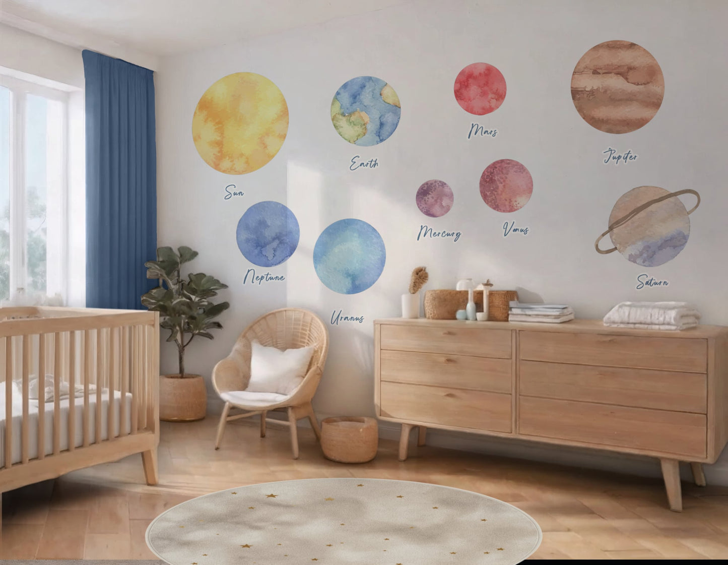 Space Universe Wall Stickers - Peel & Stick Decals