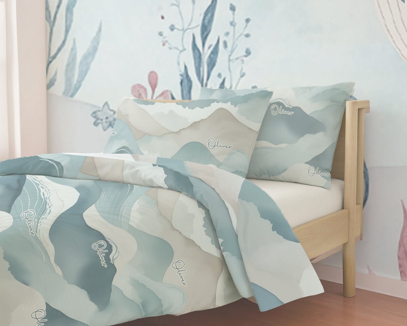 Blue Sea Personalized Kids Bedding Set – Toddler & Junior Sizes