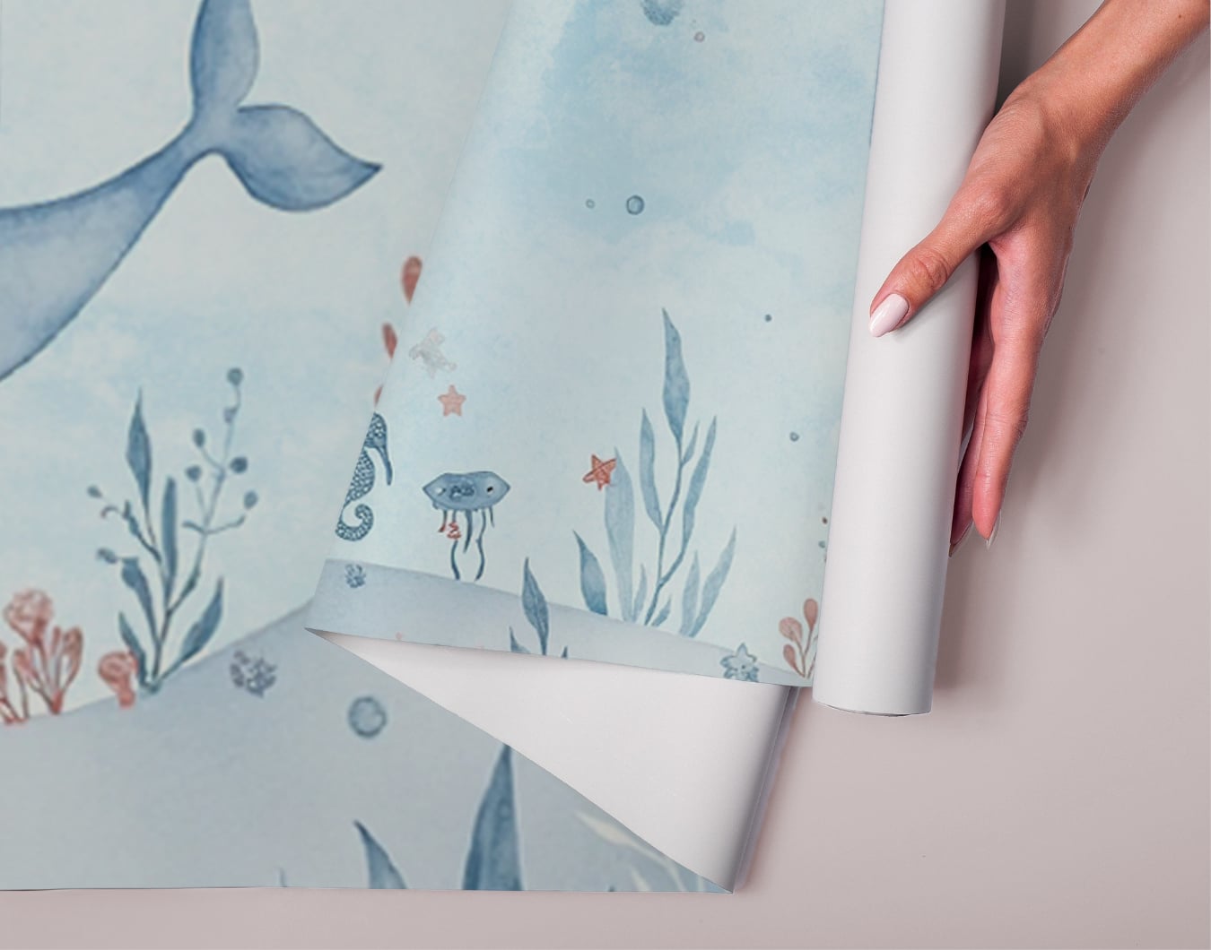 Wallpaper - Under The Blue Sea - Peel & Stick