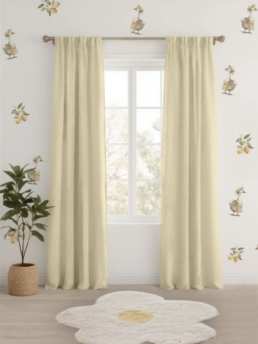 Pale Yellow Blackout Curtains