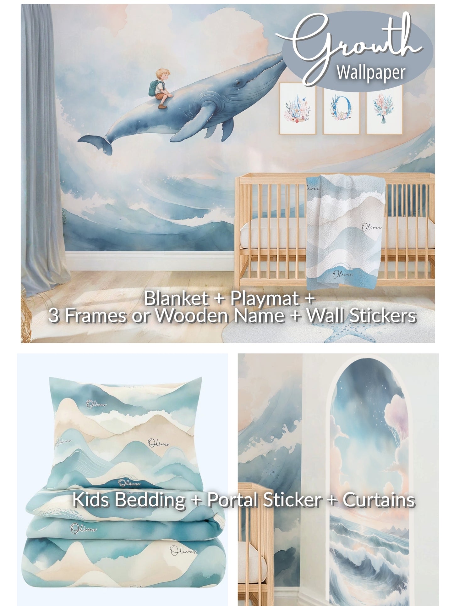 Whale Dreams Nursery Set