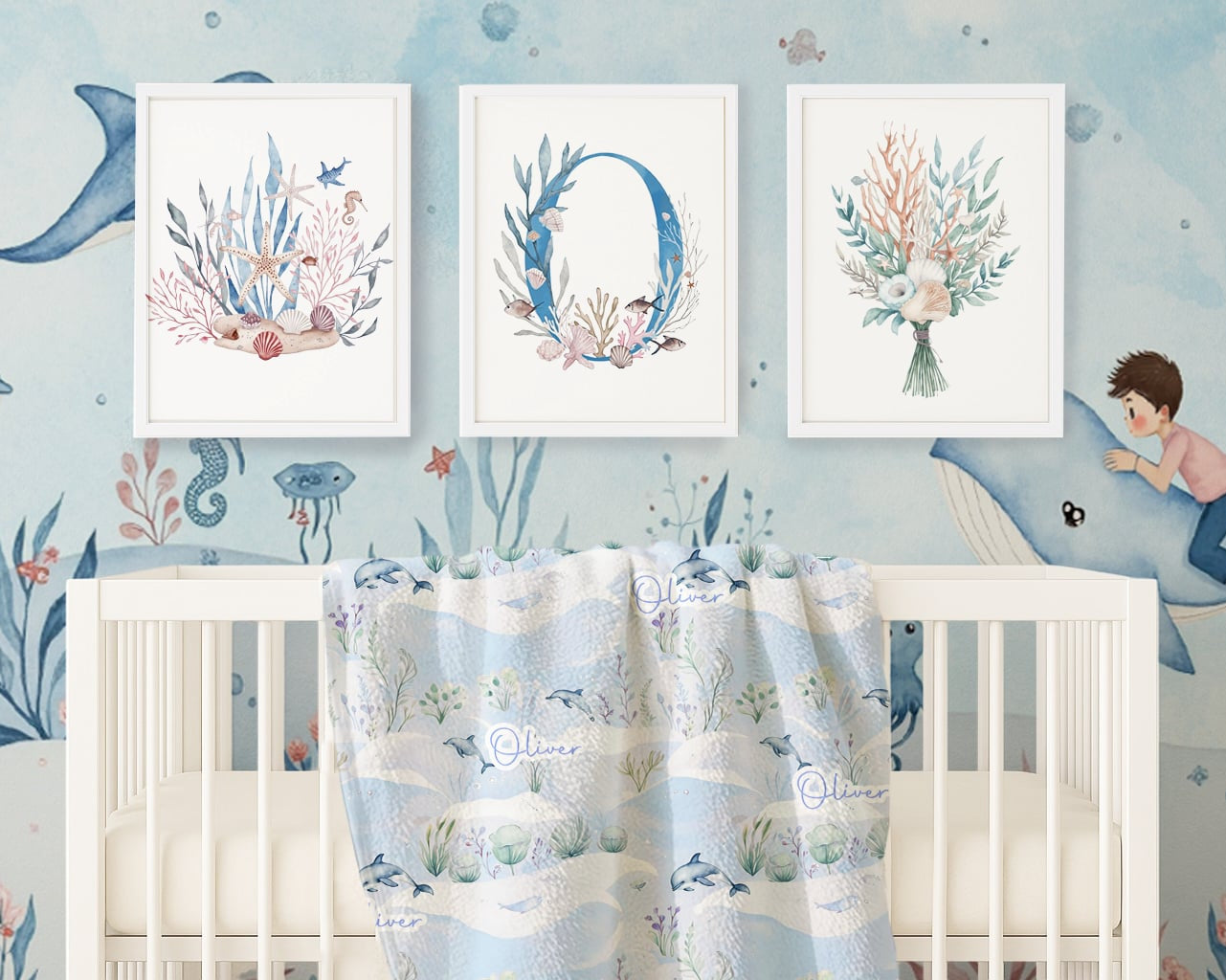 Wall-Art Set - Boy Under The Sea