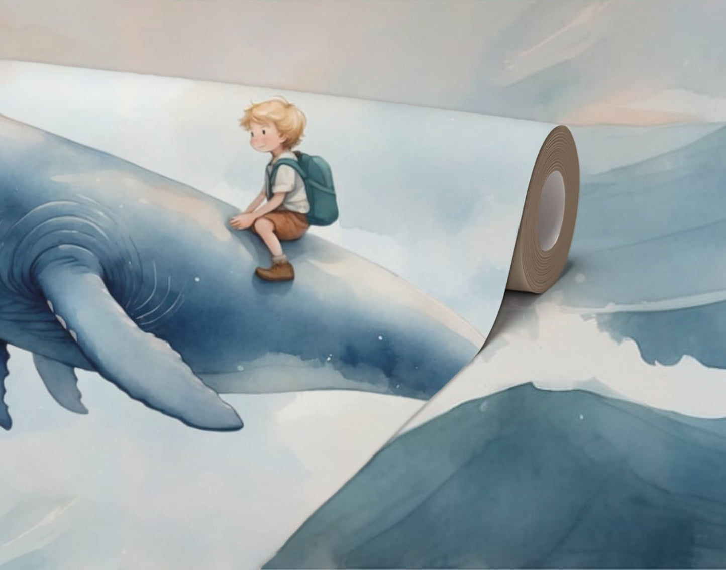 Whale Nursery Wallpaper Peel & Stick