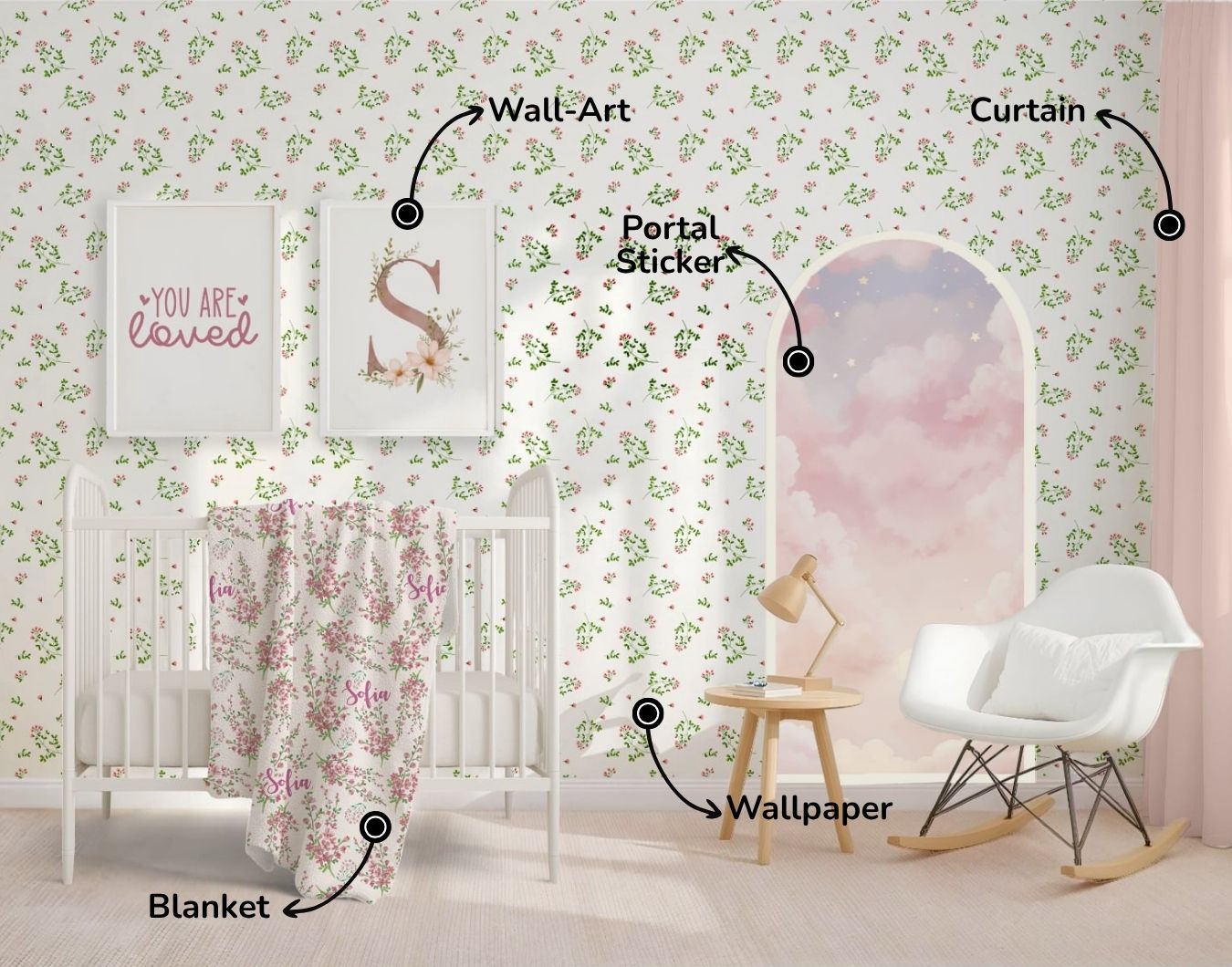 Floral Nursery Set