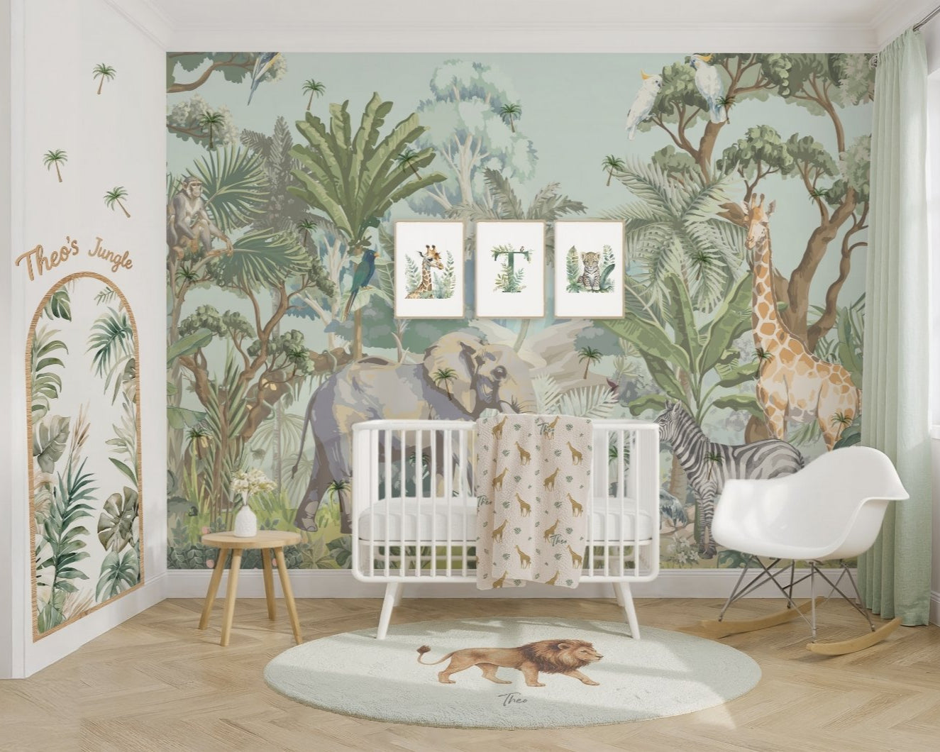 Safari Giraffe Personalized Baby Blanket
