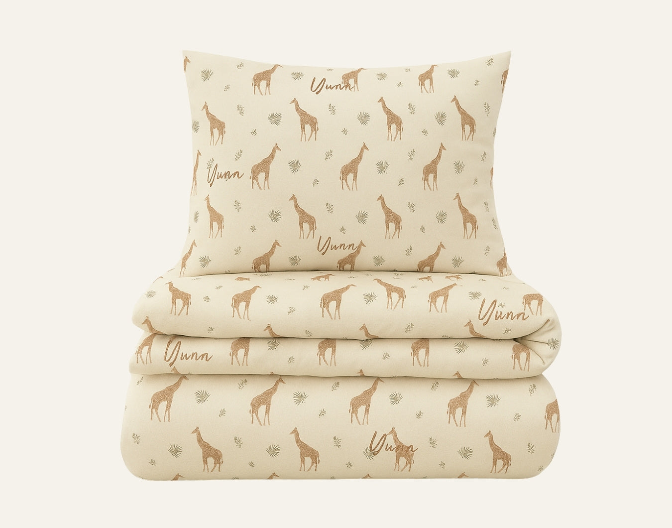 Safari Personalized Kids Bedding Set – Toddler & Junior Sizes