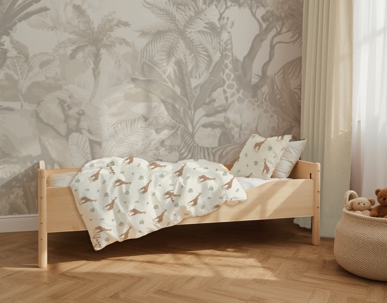 Safari Personalized Kids Bedding Set – Toddler & Junior Sizes