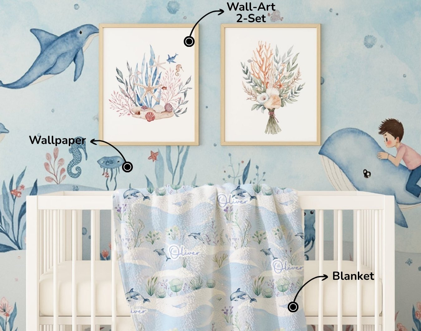 World map - Print Personalized Baby Blanket