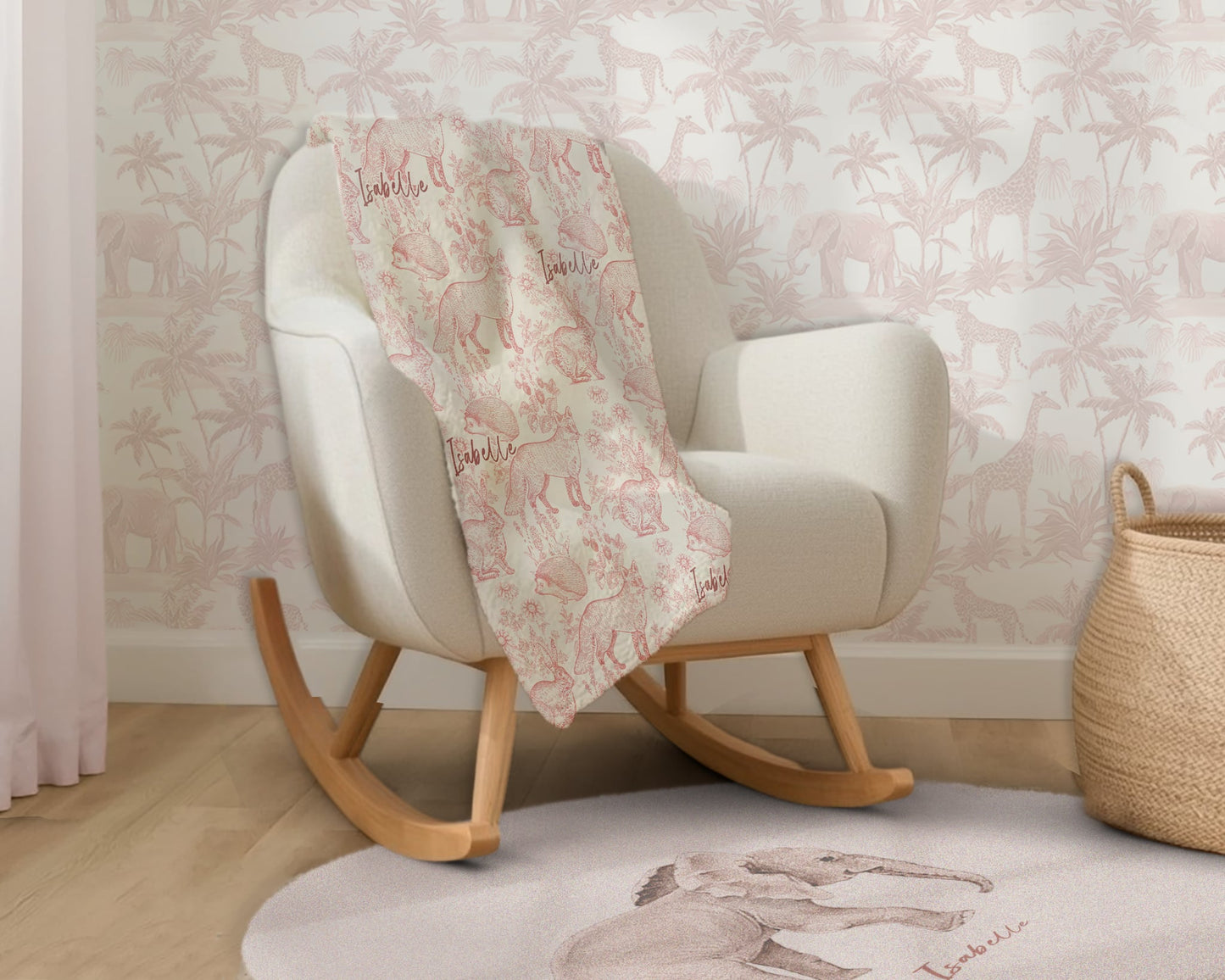 Pink Safari Nursery Set