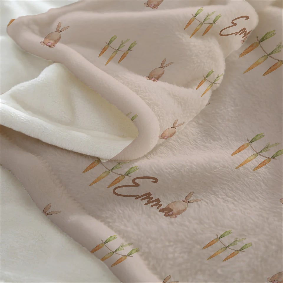 Bunny Personalized Baby Blanket
