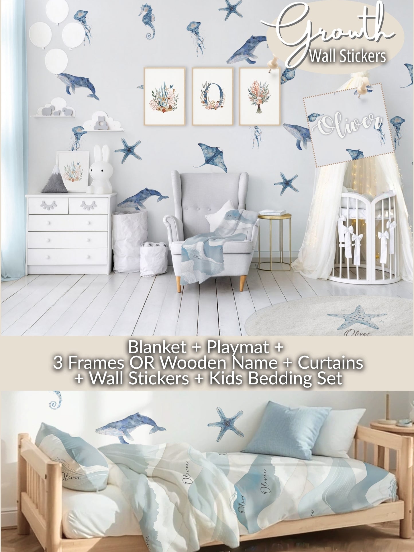 Whale Dreams Nursery Set