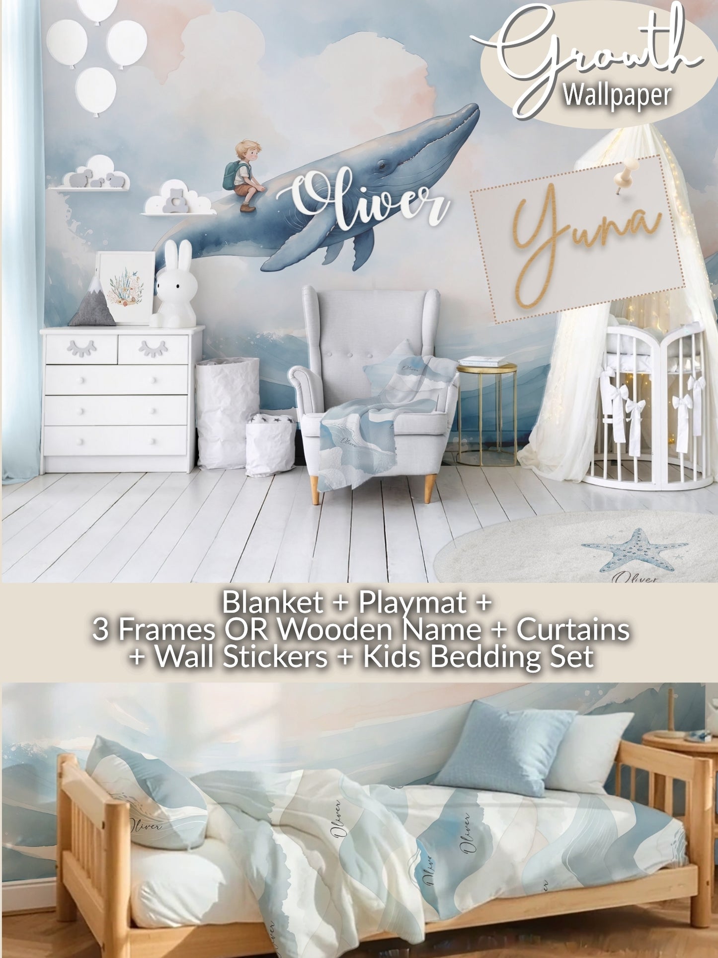 Whale Dreams Nursery Set