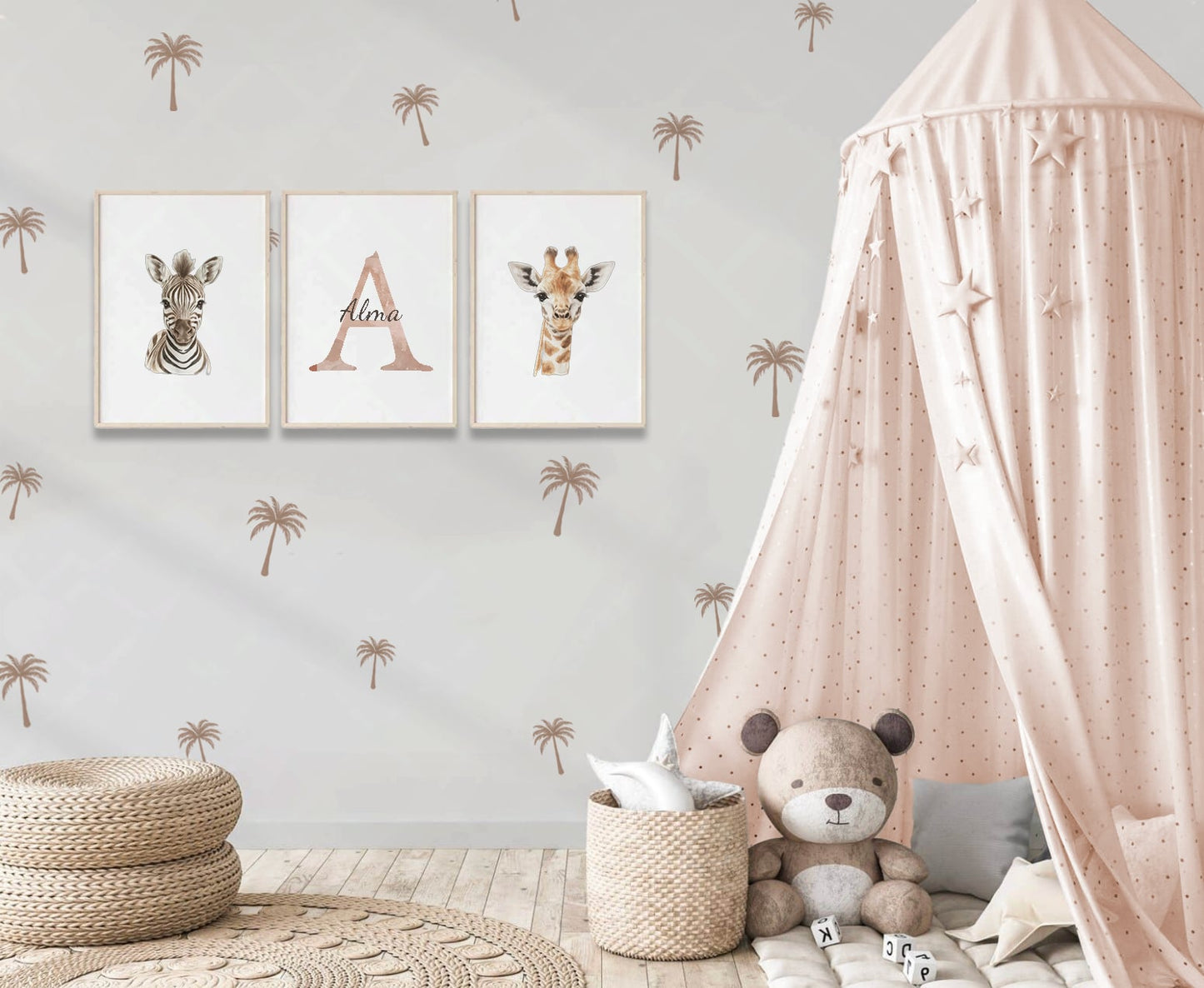 Pink Safari Nursery Set