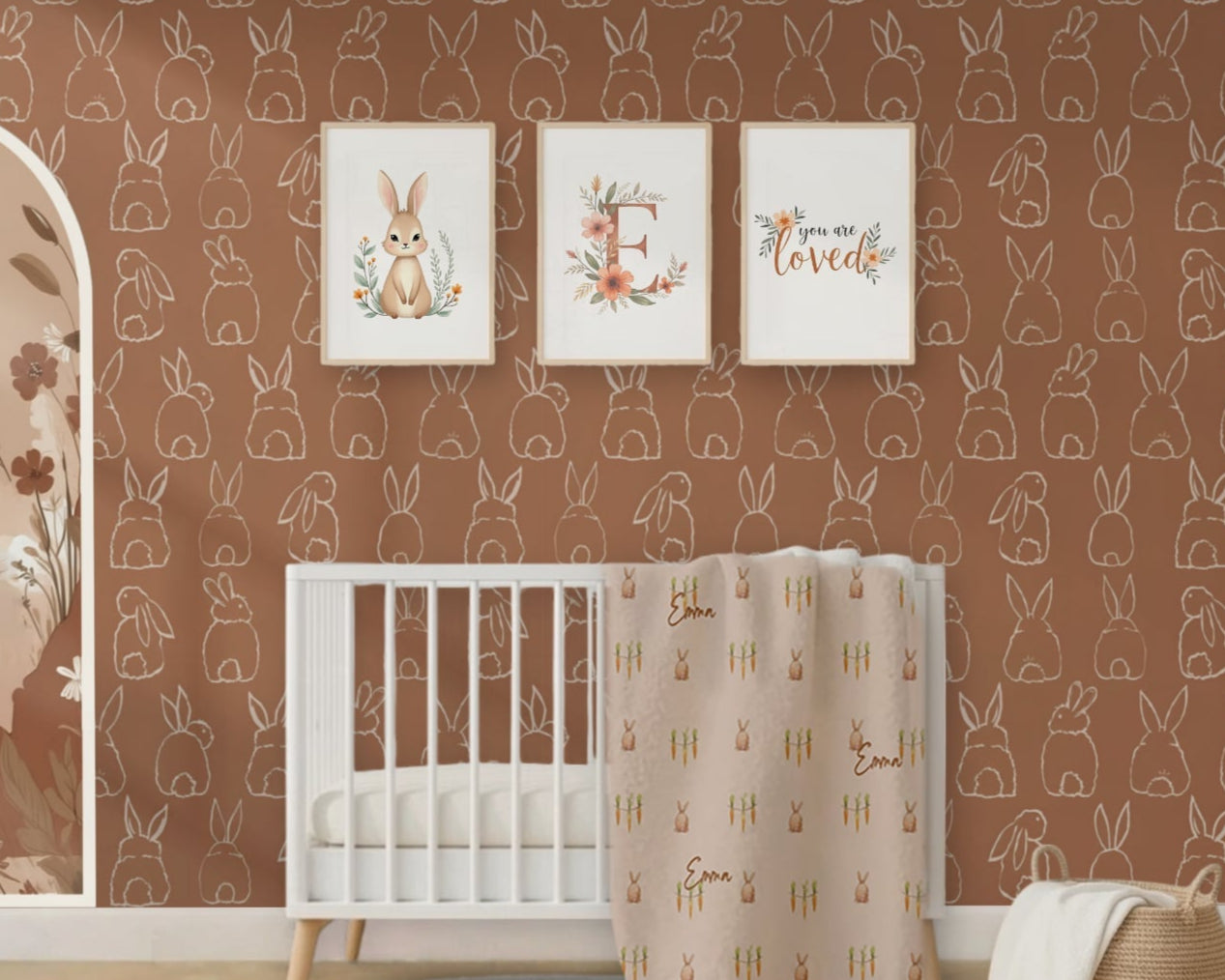 Wall-Art Set - Terracotta Bunnies