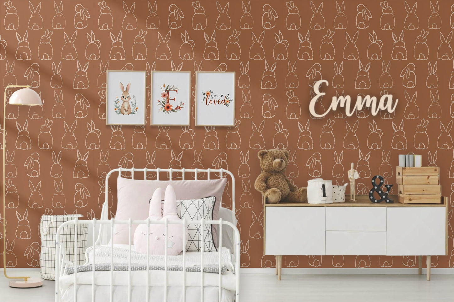 Wall-Art Set - Terracotta  Bunnies