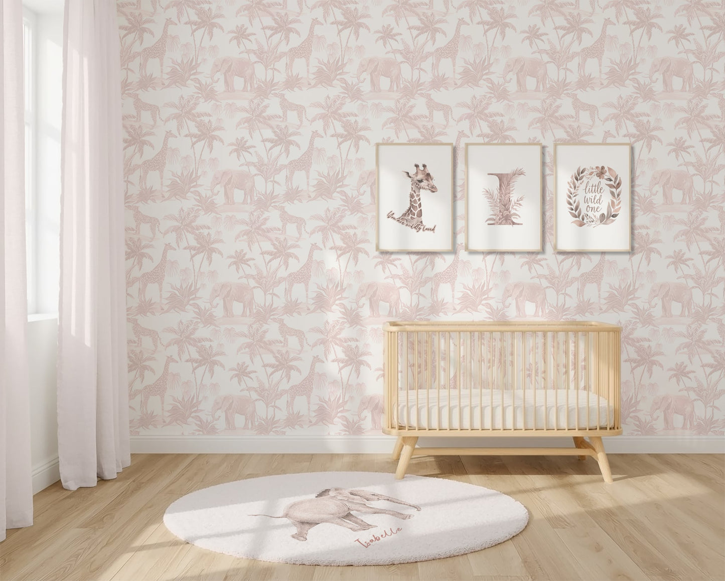 Pink Safari Nursery Set