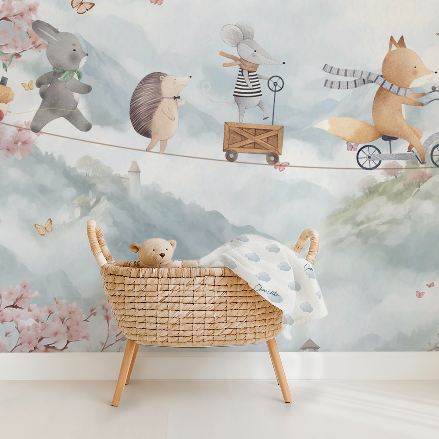 Animal Castle Nursery Wallpaper Peel & Stick