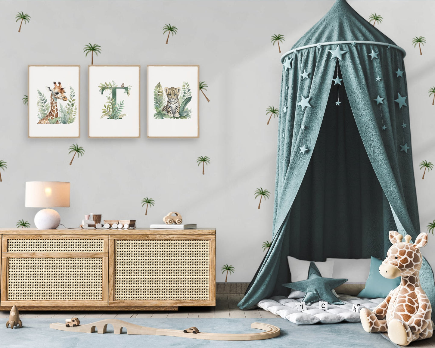 Palm Trees Jungle Leaves Wall Stickers - Peel & Stick Decals