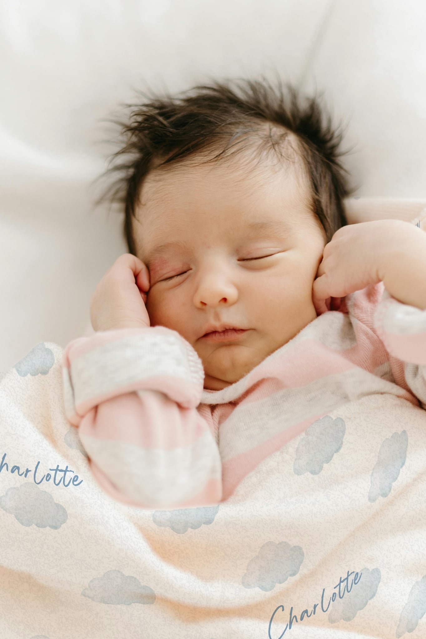 Clouds Personalized Baby Blanket