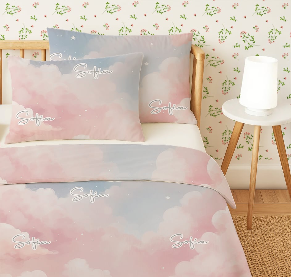 Floral Personalized Kids Bedding Set – Toddler & Junior Sizes