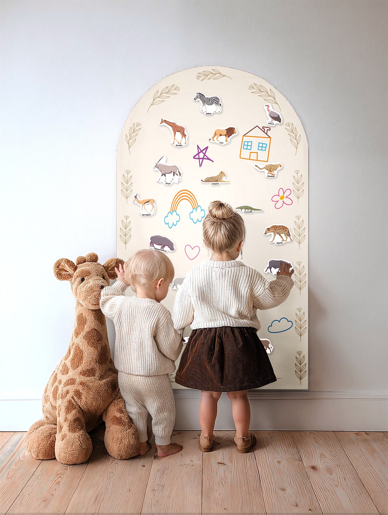 Minimalist Beige Magnetic Play Wall