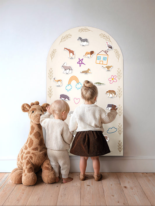 Minimalist Beige Magnetic Play Wall