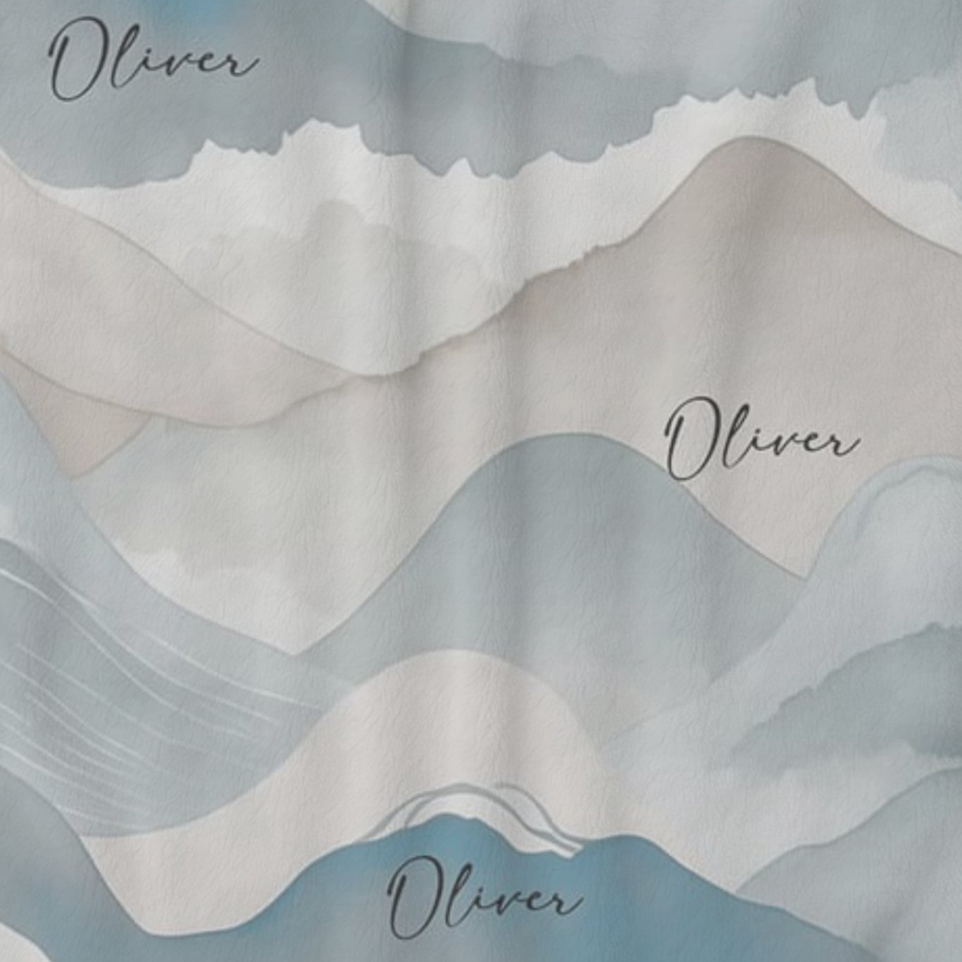 Ocean Waves Personalized Baby Blanket