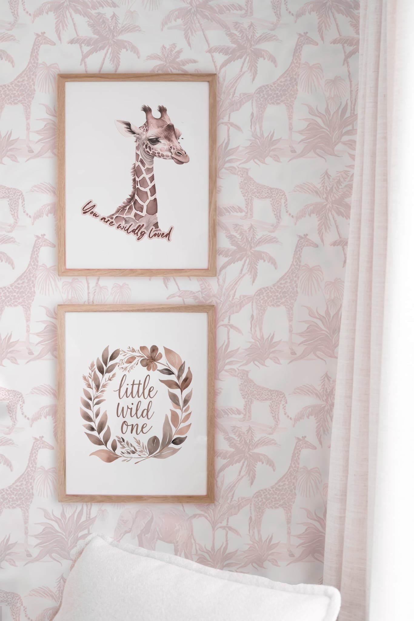 Pink Safari Nursery Set