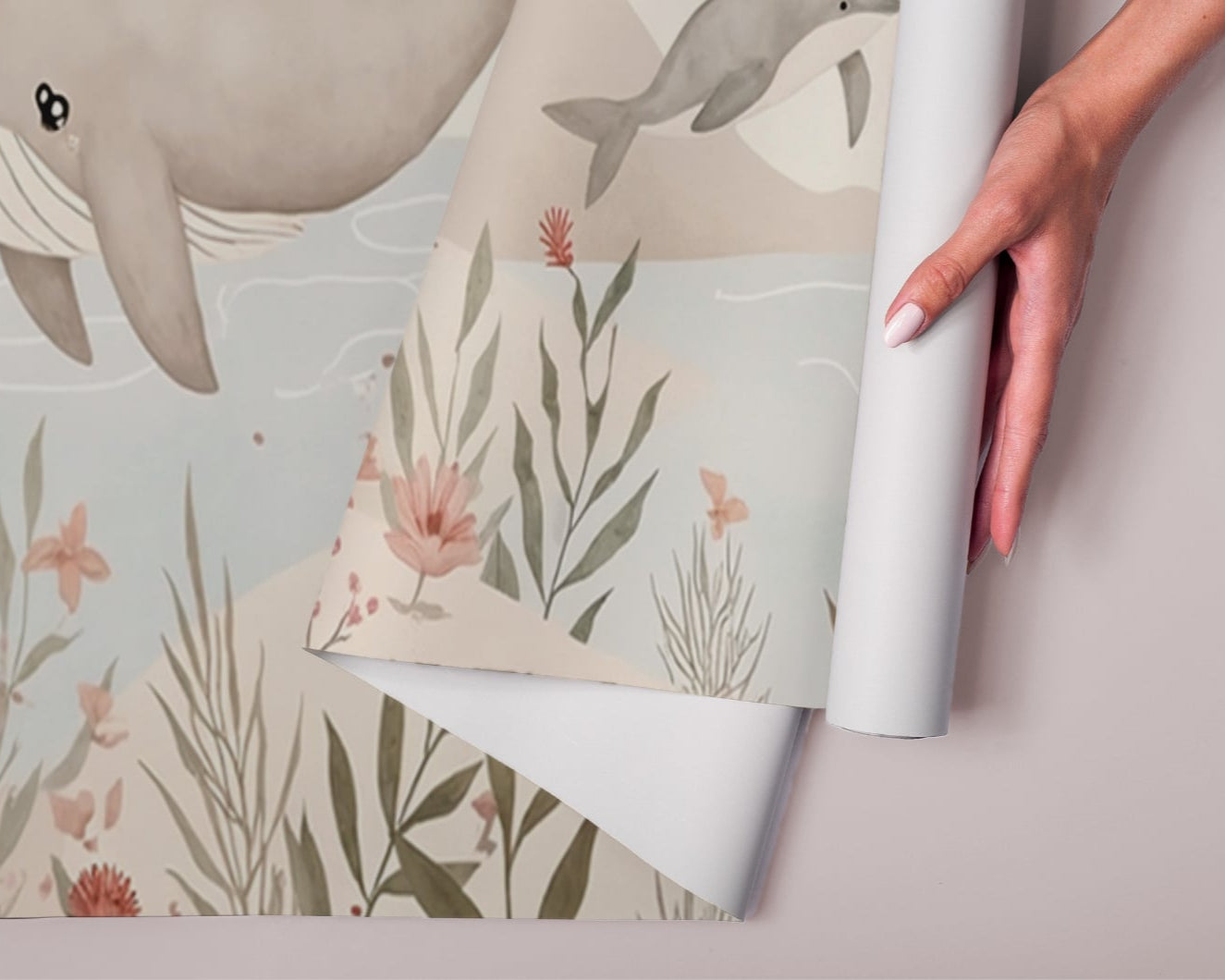 Wallpaper - Under The Pink Sea - Peel & Stick