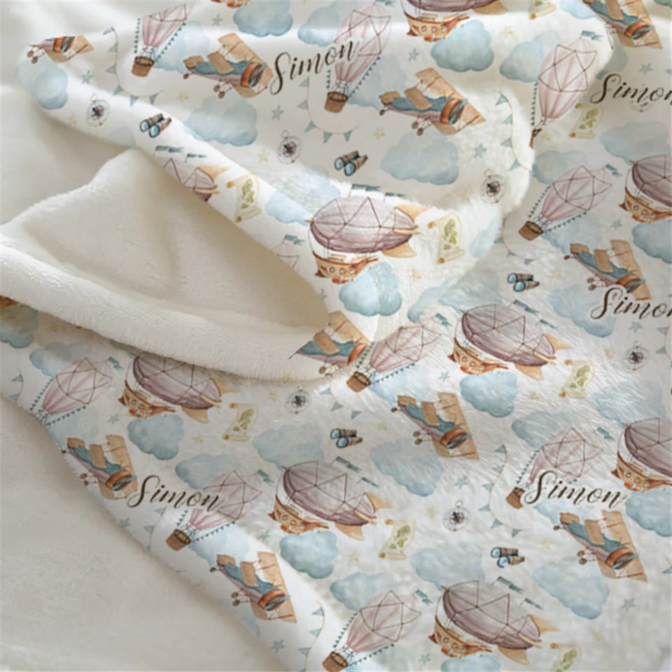 World map - Print Personalized Baby Blanket