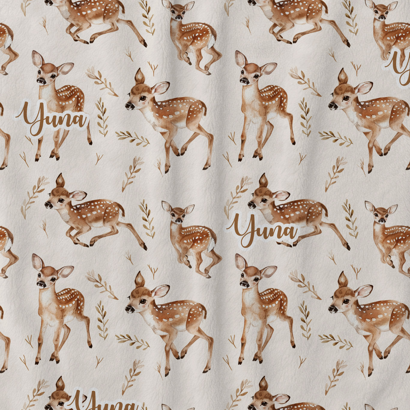Couverture bébé personnalisée Forêt d'hiver – Nom brodé personnalisé, couverture douce pour bébé, cadeau pour nouveau-né et décoration de chambre d'enfant)