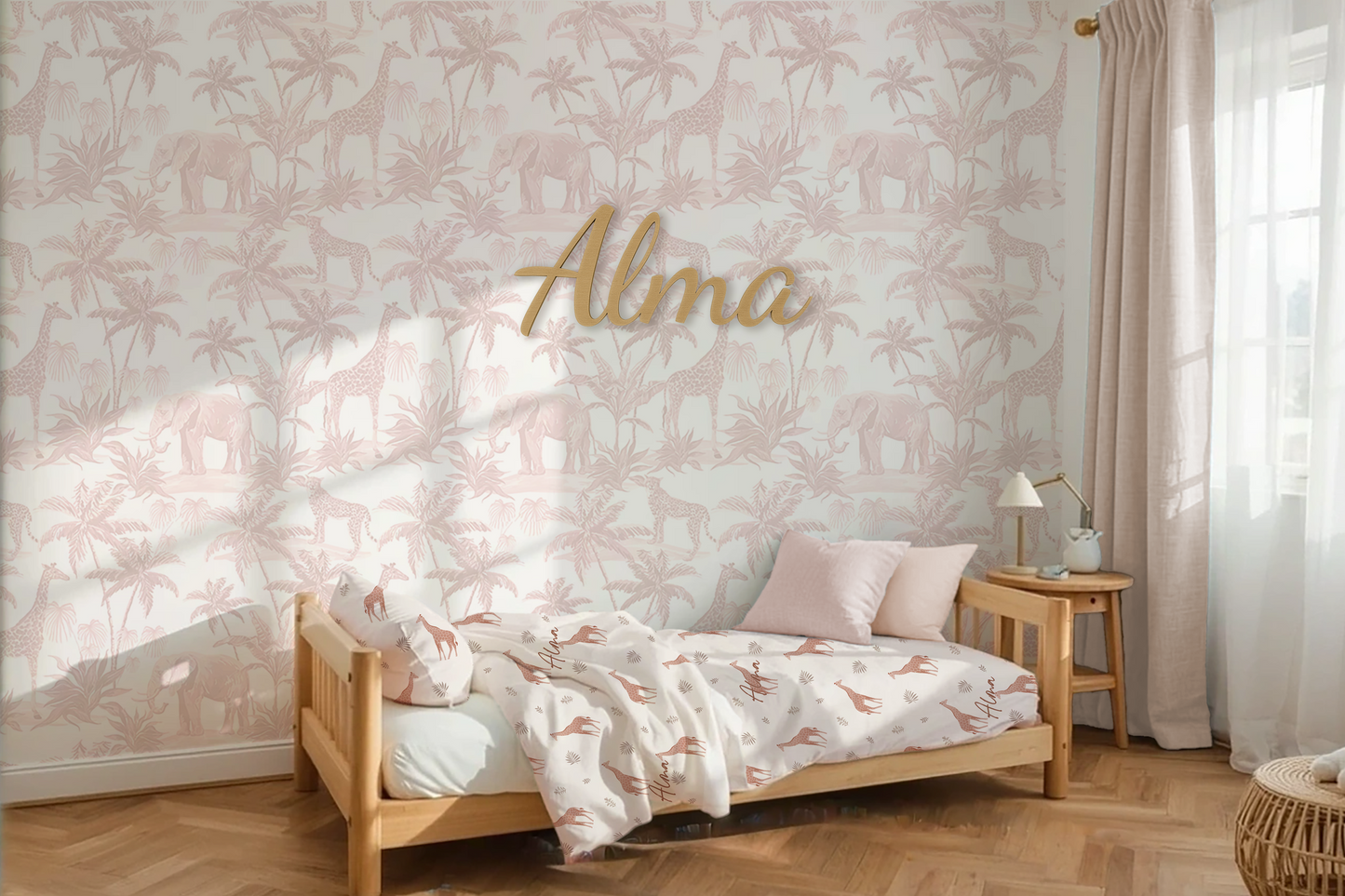 Pink Safari Nursery Set