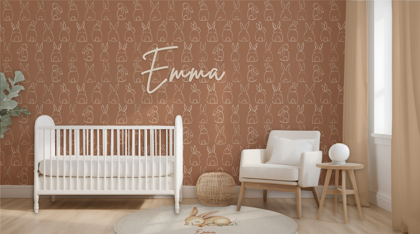 Wallpaper - Terracotta Bunnies