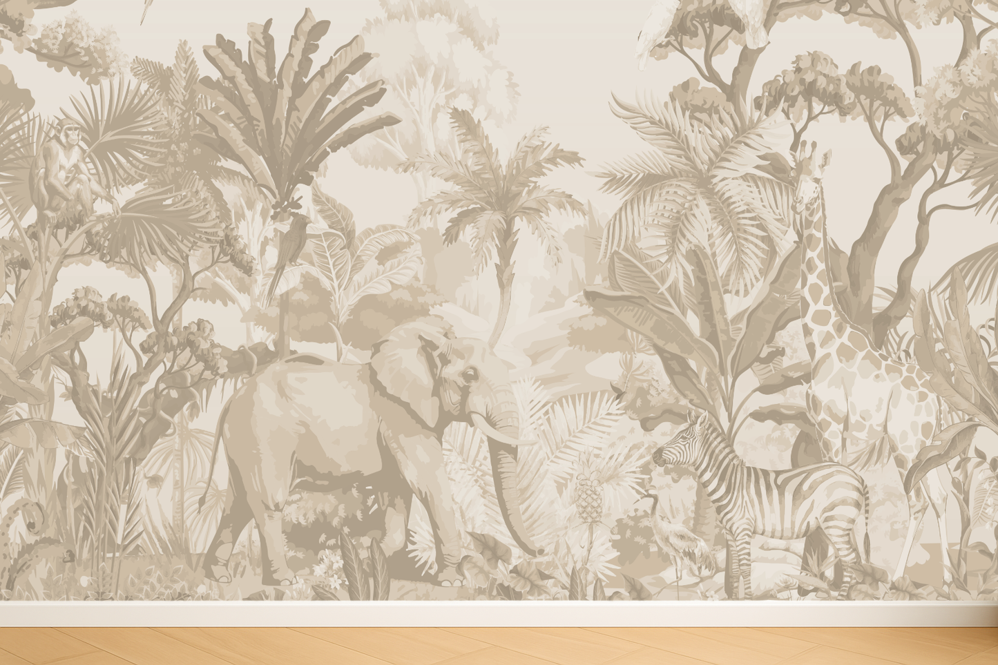 Vintage Safari Wallpaper Peel & Stick