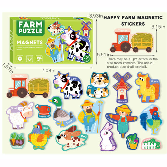 Magnetic Puzzle - Farm Theme