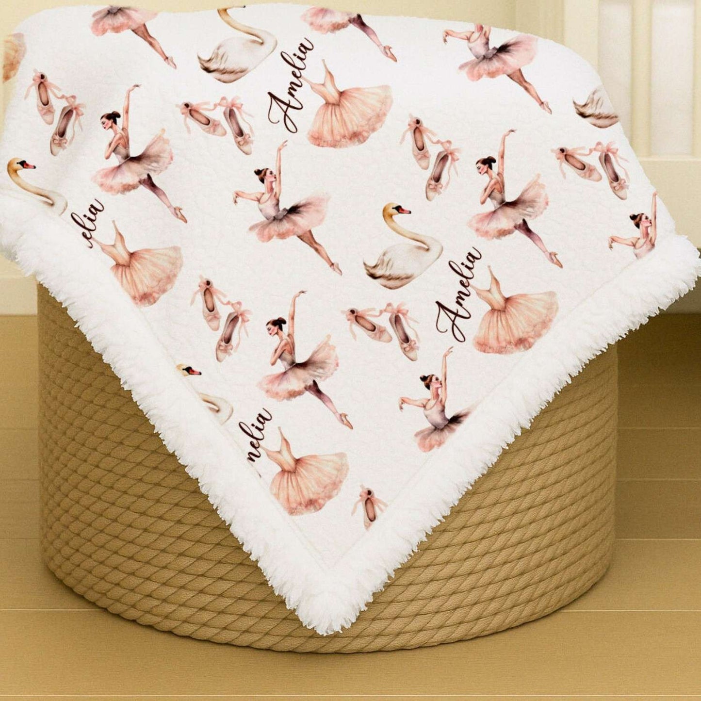 Ballerina Personalized Baby Blanket