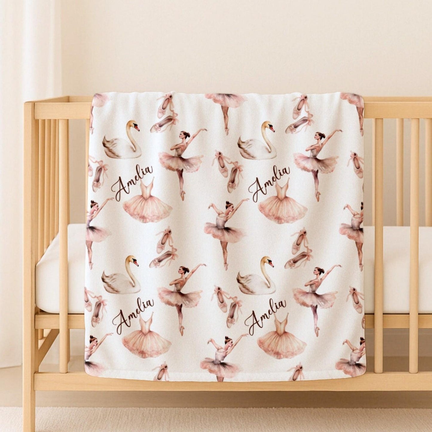 Ballerina Personalized Baby Blanket