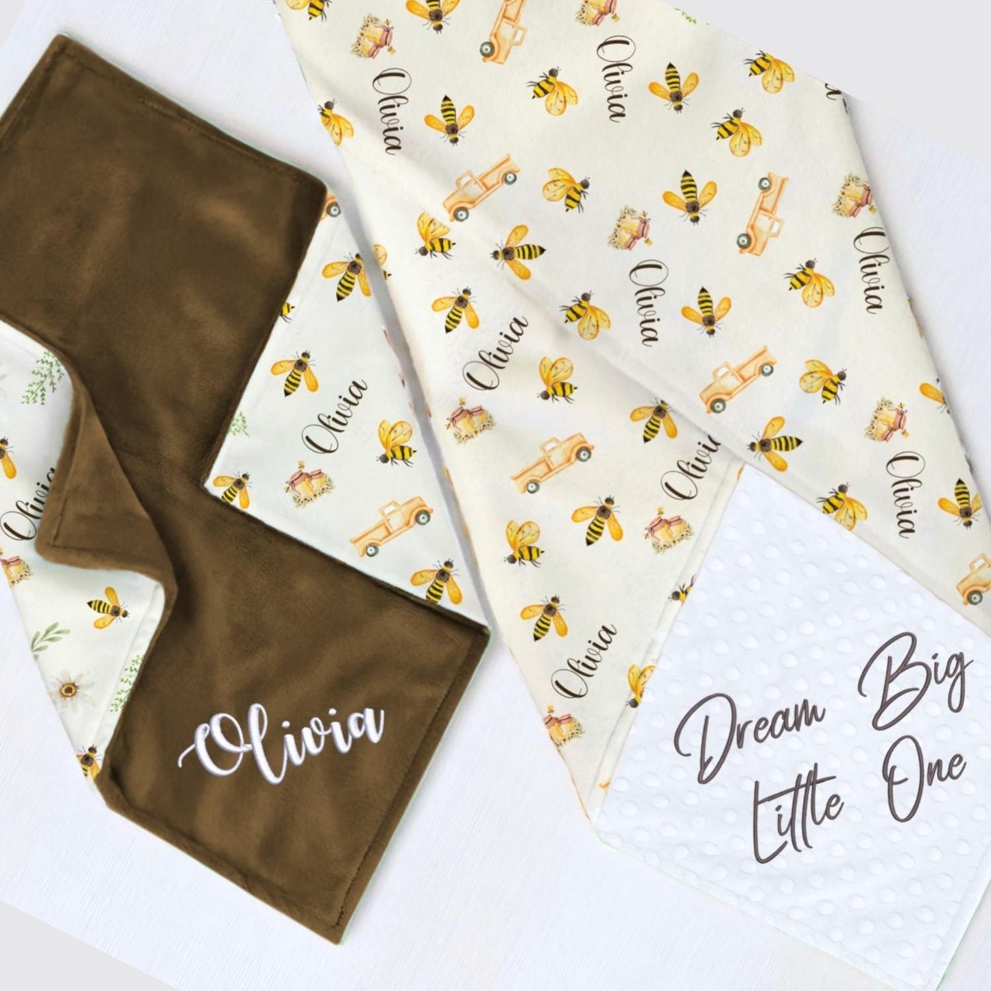 Honey Bee Personalized Baby Blanket