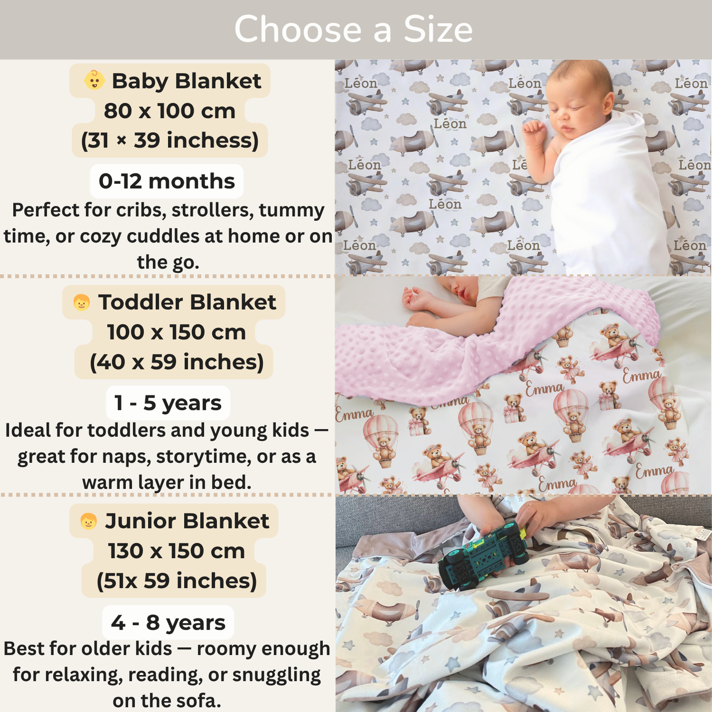 Personaliseerde Babydeken met Vliegtuig Ontwerp – Aanpassingsnaamdeken voor Jongens – Zachte Vacht Babykamer Throw – Geboortegeschenk, Babyshower Present