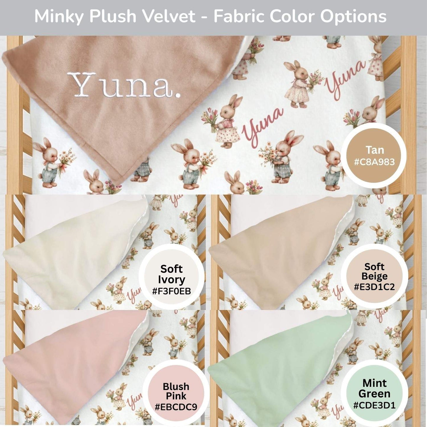 Couverture bébé personnalisée Forêt d&#39;hiver – Nom brodé personnalisé, couverture douce pour bébé, cadeau pour nouveau-né et décoration de chambre d&#39;enfant)