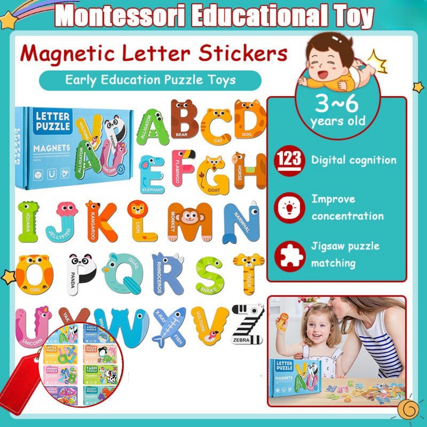 Magnetic Puzzle - Animals