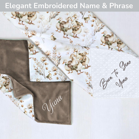 Ducks Personalized Baby Blanket