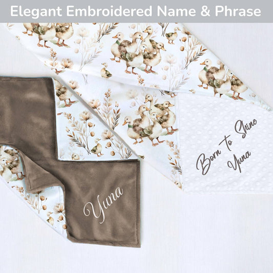 Ducks Personalized Baby Blanket