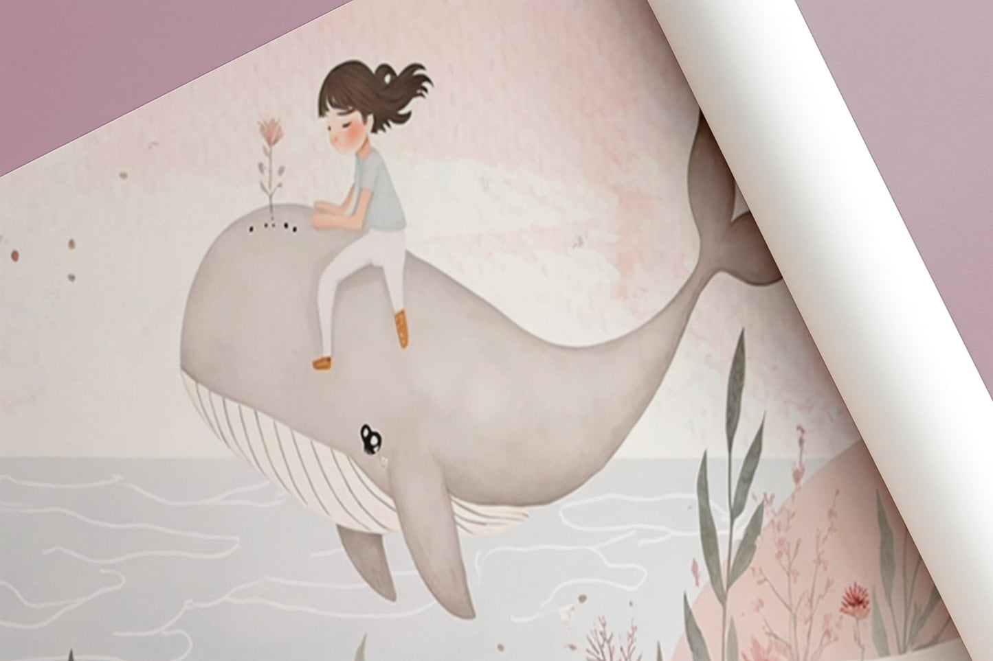 Wallpaper - Under The Pink Sea - Peel & Stick