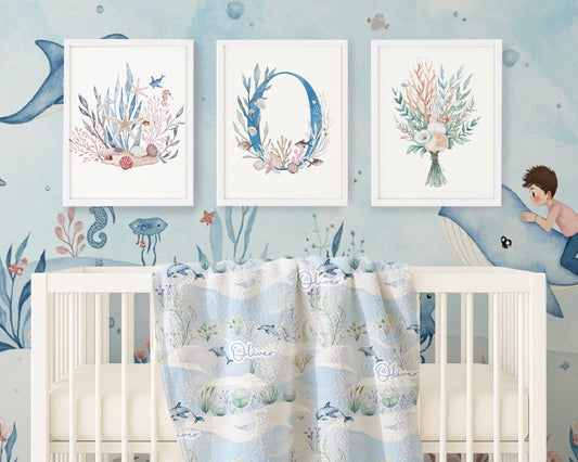 Wall-Art Set - Boy Under The Sea