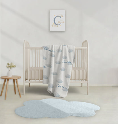 Clouds Personalized Baby Blanket