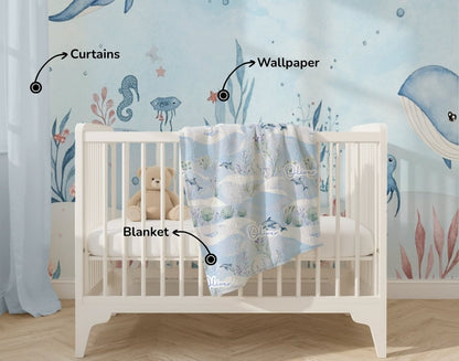 World map - Print Personalized Baby Blanket